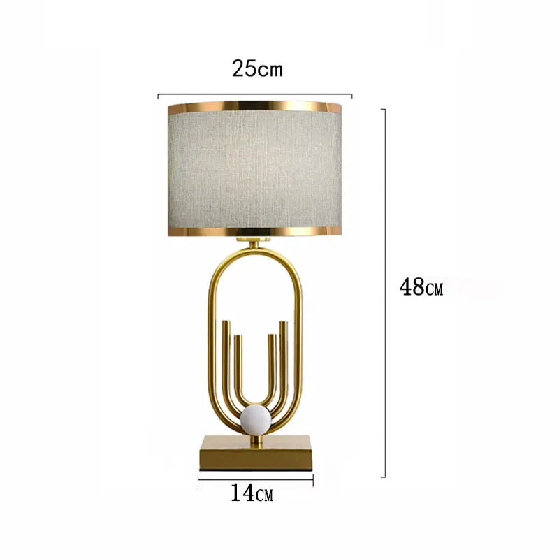 Nordic Luxury Fabric Table Lamp for Bedroom &amp; Living Room