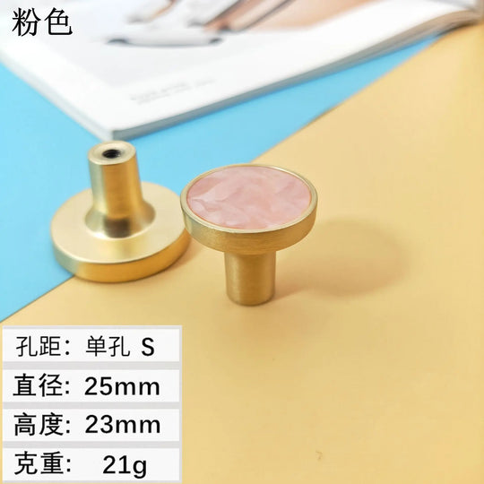 Shell Cabinet Handles – Gold Single-Hole Knobs &amp; Multipurpose Hooks