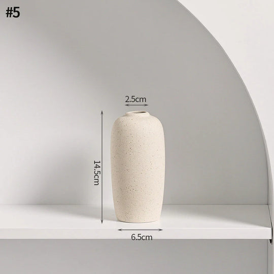 White Ceramic Vase Modern Minimalist Decorative Flower Vase