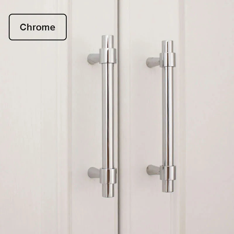 Nordic Brass Furniture Handles – Modern Bar Pulls for Cabinets and Wardrobes (50–500mm)