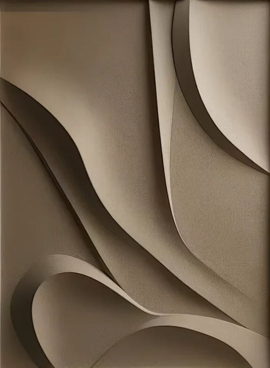 Abstract Flowing Wavy Design Canvas Wall Art