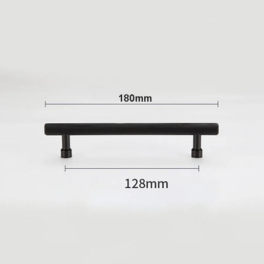 Gold and Black Brass T-Bar Handles – Modern Textured Pulls for Furniture