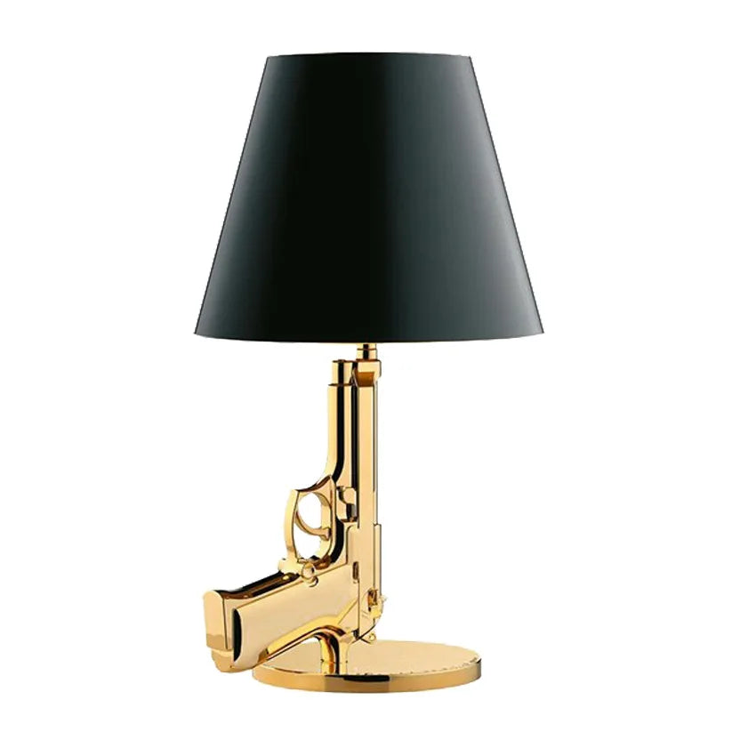 Personality Gold-Plated Gun Table Lamp for Living Room &amp; Exhibition Hall