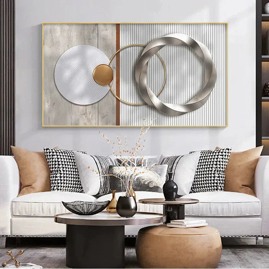 Abstract Celestial Geometry Canvas Wall Art