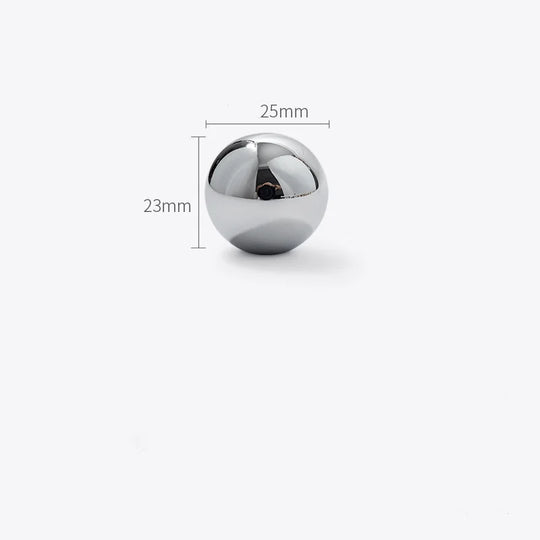 Chrome Brass Ball Knobs – Modern Silver Cabinet &amp; Drawer Pulls