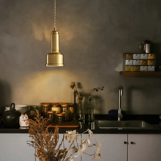 Classical Copper Clear Glass Pendant Light for Dining &amp; Bedroom