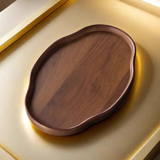 Wooden Decorative Serving Tray for Coffee Table &amp; Home Decor