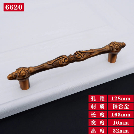 Antique Yellow Bronze Cabinet Handles – Brushed Vintage Drawer Pulls
