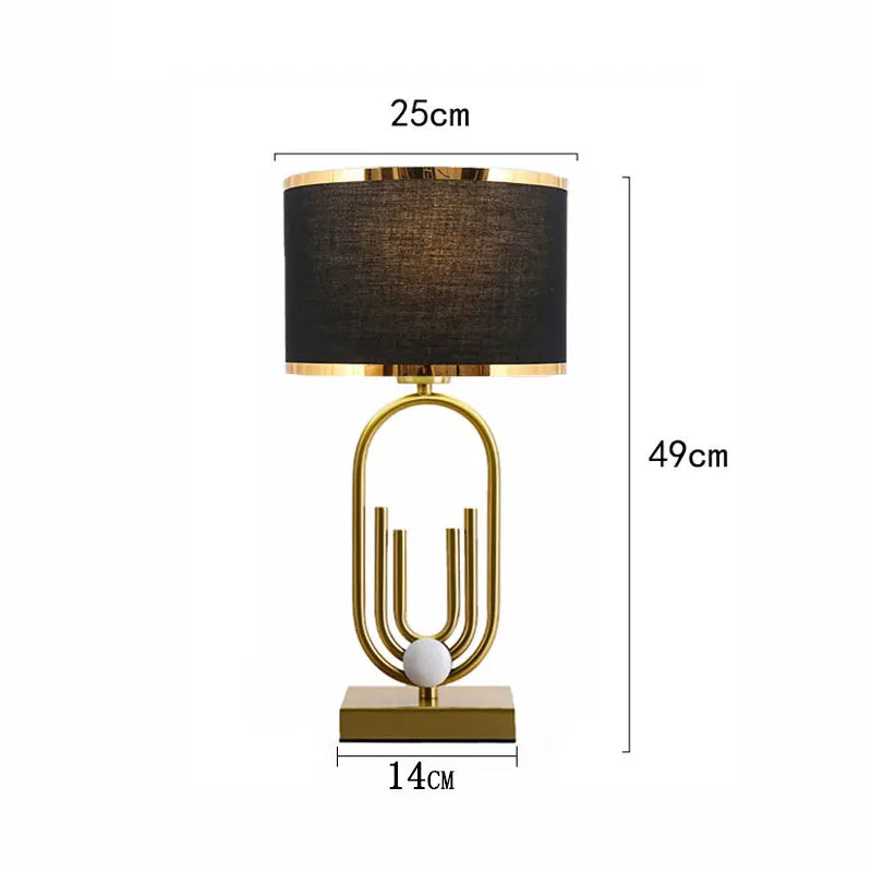 Nordic Luxury Fabric Table Lamp for Bedroom &amp; Living Room