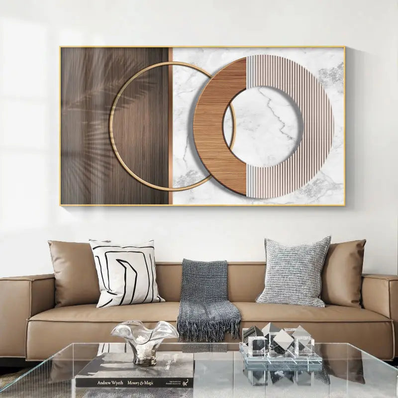Modern Abstract Architectural Geometry Canvas Wall Art