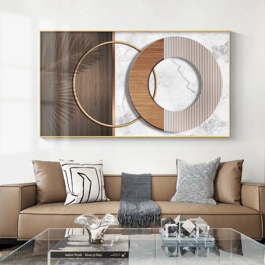 Modern Abstract Architectural Geometry Canvas Wall Art