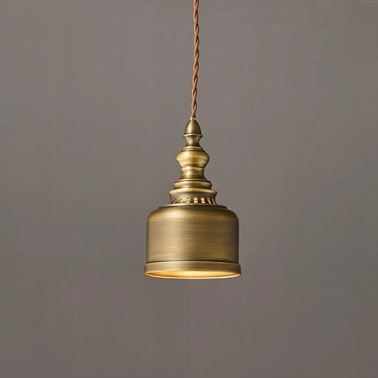 Classical Copper Clear Glass Pendant Light for Dining &amp; Bedroom