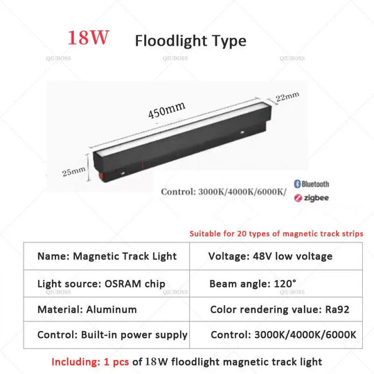Smart Magnetic Track LED Light – Modern Dimmable Ceiling &amp; Spot Lighting