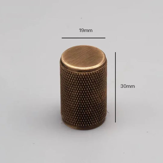 Knurled Brass Knobs – Gold &amp; Bronze Modern Cabinet Pulls