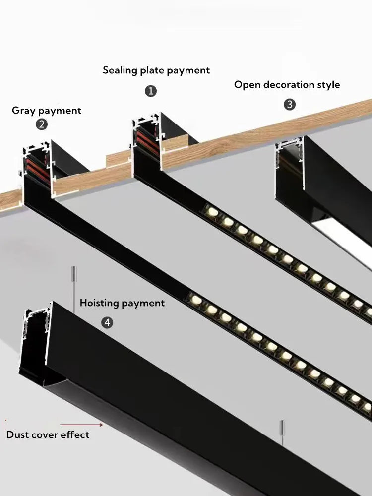 Smart Magnetic Track LED Light – Modern Dimmable Ceiling &amp; Spot Lighting