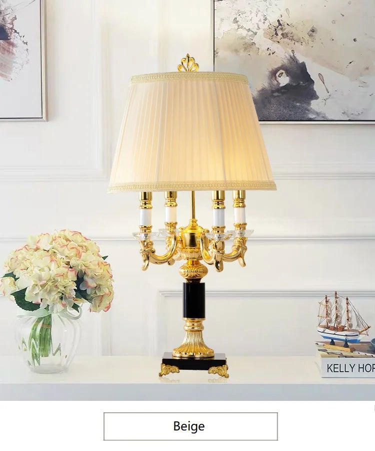 Luxury Black Crystal Table Lamp for Bedroom &amp; Living Room