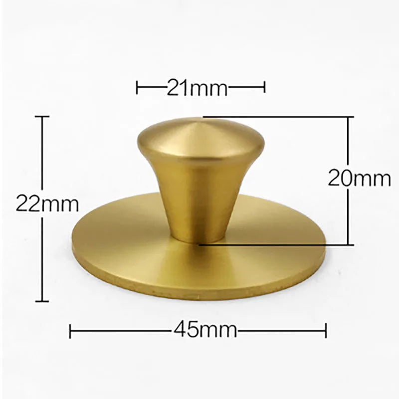 Single Hole Brass Knobs with Round Mat – Gold Cabinet &amp; Drawer Pulls
