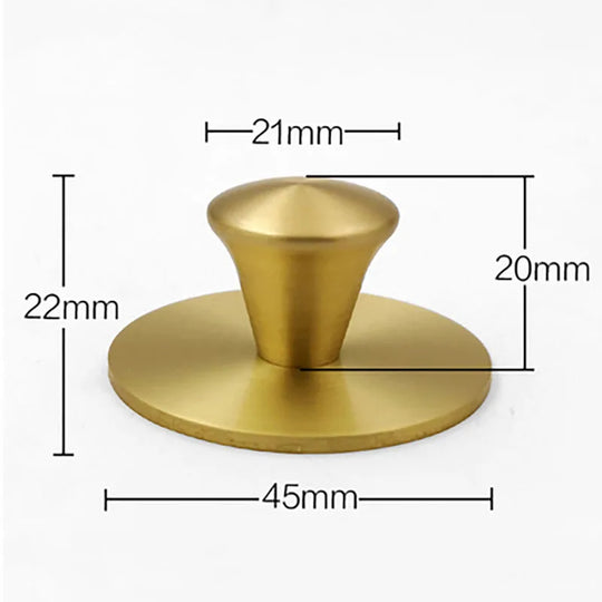 Single Hole Brass Knobs with Round Mat – Gold Cabinet &amp; Drawer Pulls