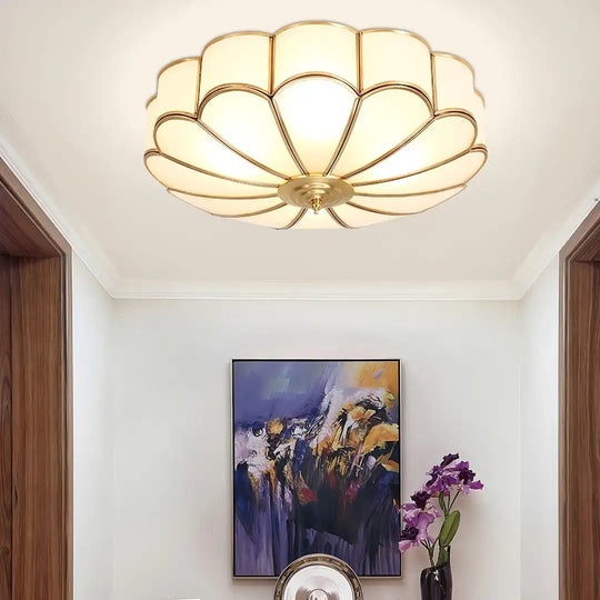 All-Copper Minimalist LED Ceiling Lamp for Study &amp; Dining Room