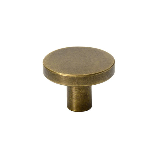 Antique Brass Round Cabinet Knobs – Vintage Drawer &amp; Cupboard Pulls