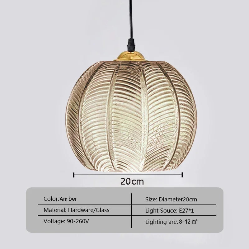 Sylvara – Nordic Glass Pendant Light for Bedroom, Living Room, and Kitchen Island