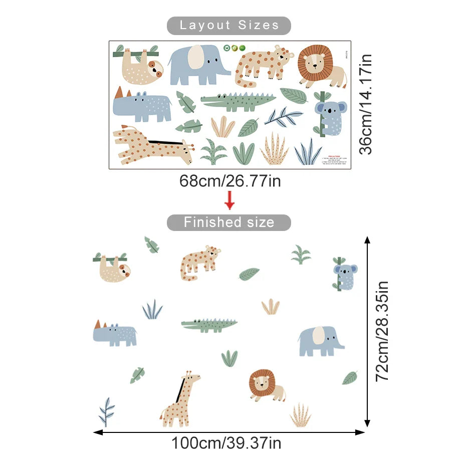Safari Animal Wall Decals