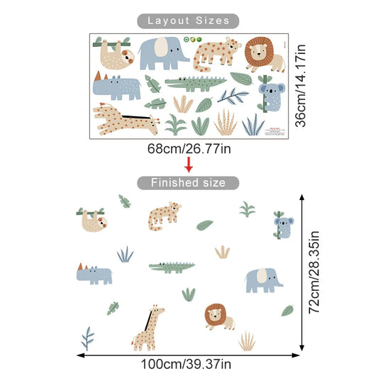 Safari Animal Wall Decals