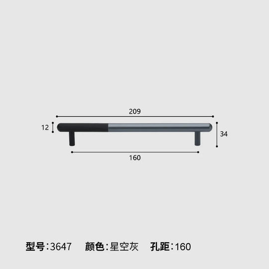 Dual Tone Long Kitchen Cabinet Handles – Modern Aluminum Alloy Pulls for Furniture