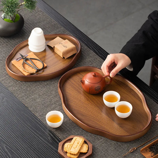 Wooden Decorative Serving Tray for Coffee Table &amp; Home Decor