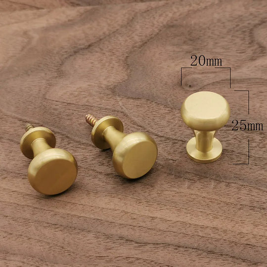 Brass Cabinet Handle &amp; Hook – Dual-Purpose Gold Knob