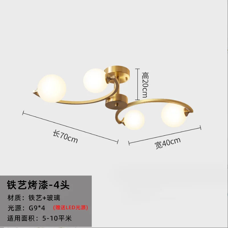 Designer Glass Ceiling Pendant Light for Living &amp; Dining Room