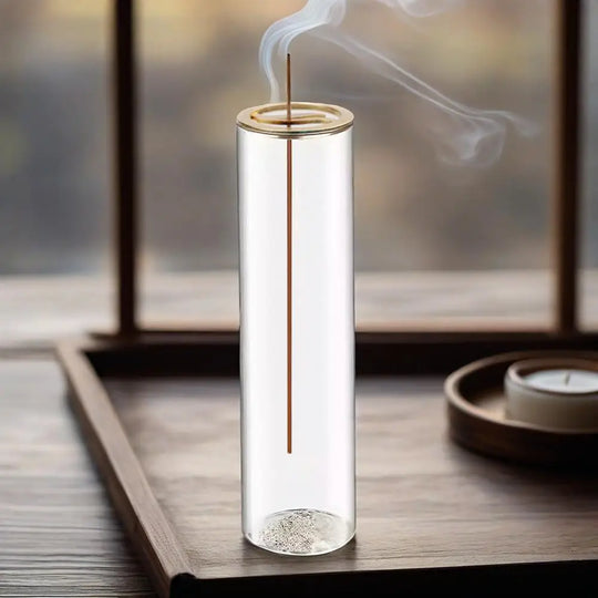 Glass Inverted Incense Holder Aromatherapy Burner Zen Decor