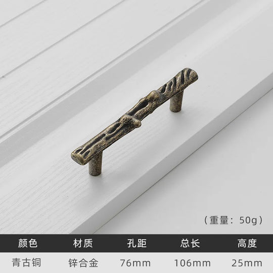 Antique Tree Pole Kitchen Handles – Zinc Alloy Drawer &amp; Cabinet Pulls