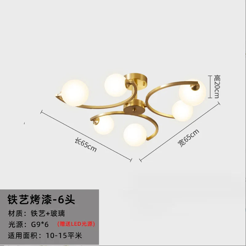 Designer Glass Ceiling Pendant Light for Living &amp; Dining Room