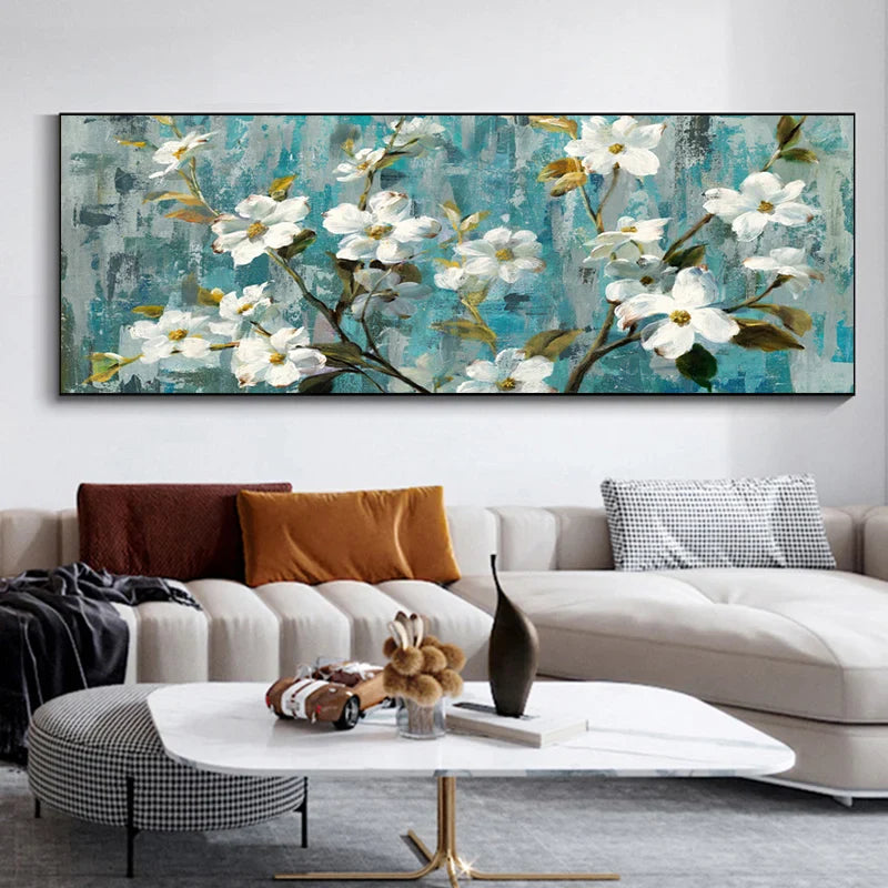 Black Golden Rose Floral Wide Format Canvas Wall Art
