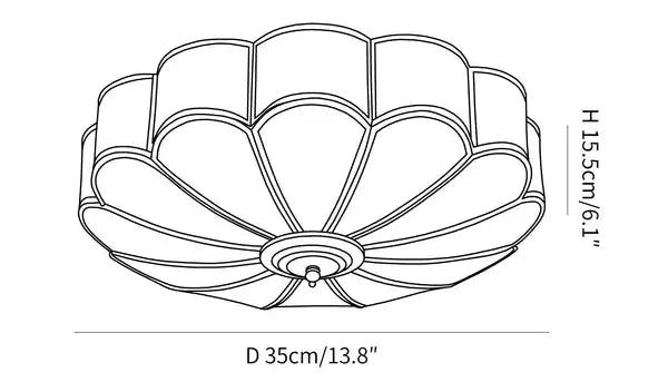 All-Copper Minimalist LED Ceiling Lamp for Study &amp; Dining Room