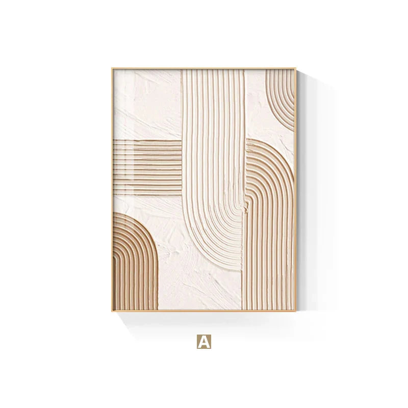 Minimalist Lines Abstract Geometric Canvas Wall Art Unframed