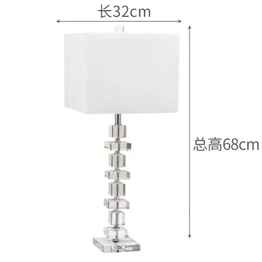 Creative Fabric Table Lamp with Crystal Glass Ball for Living Room &amp; Bedroom