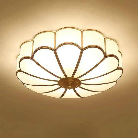 All-Copper Minimalist LED Ceiling Lamp for Study &amp; Dining Room