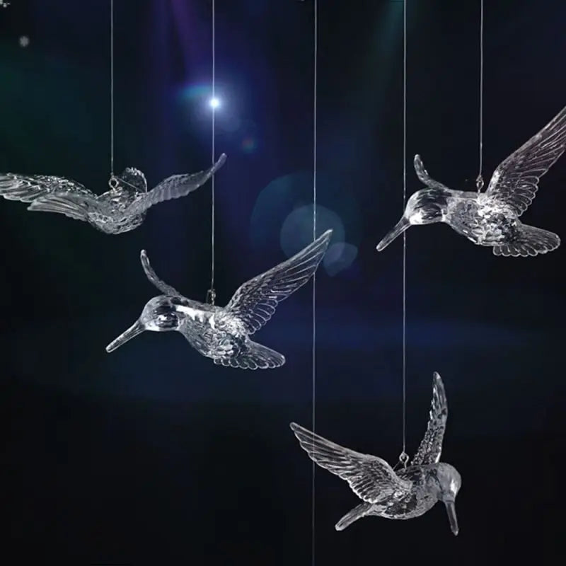 Acrylic Transparent Bird Crystal Pendant – Decorative Hanging Ornament for Home &amp; Events