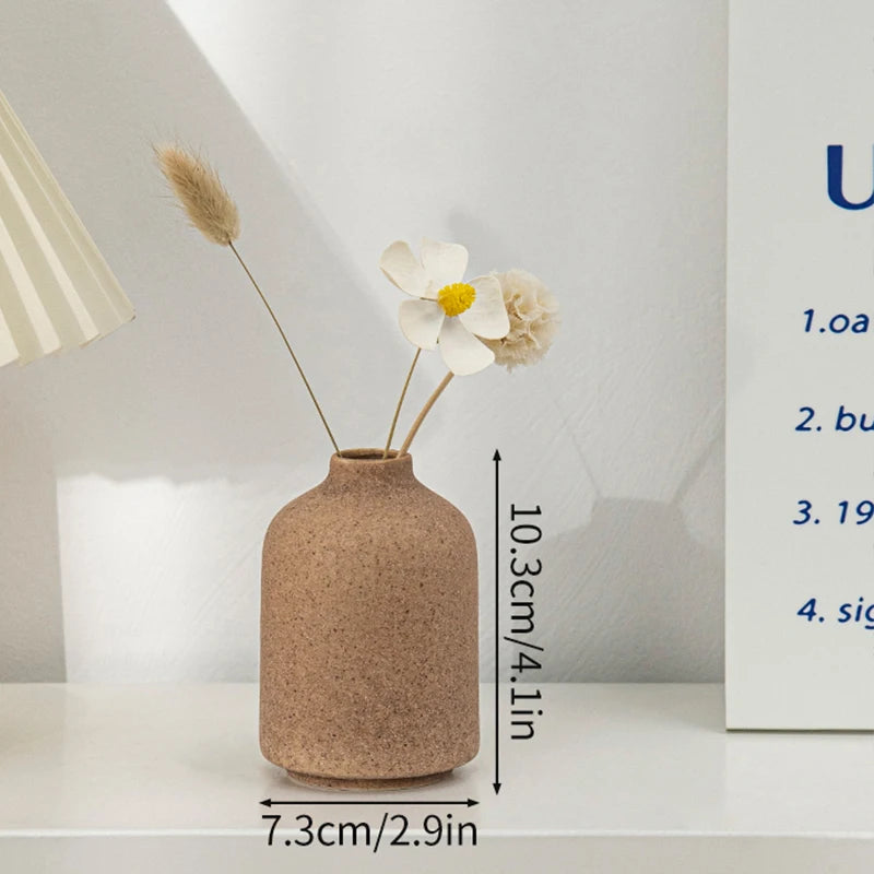 White Ceramic Vase Modern Minimalist Decorative Flower Vase