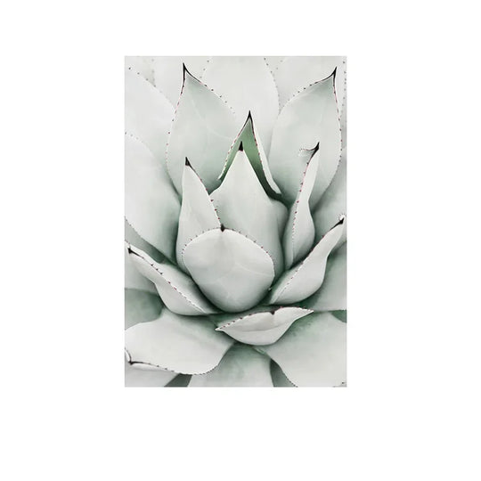 Cactus Botanical Canvas Wall Art Green Leaf Print