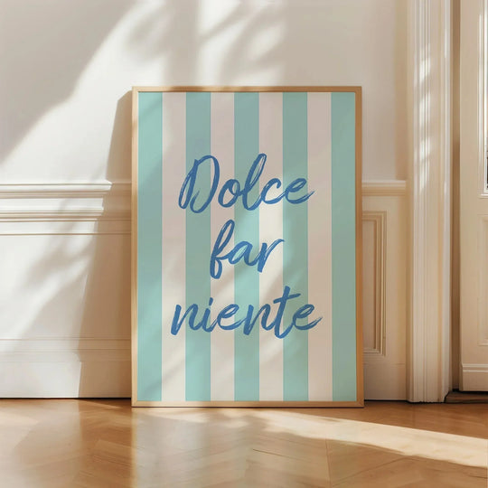 Ciao Bella Dolce Vita Quote Typographic Canvas Wall Art