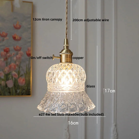 Lucien – Modern Clear Glass Pendant Light for Living Room, Restaurant, and Café