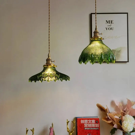Seraphina – Green Glass Pendant Light for Kitchen Island, Dining, and Home Décor