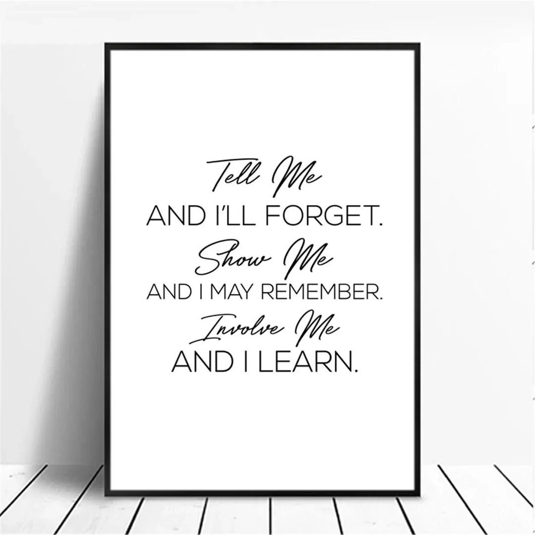 Positive Energy Black White Quote Canvas Wall Art