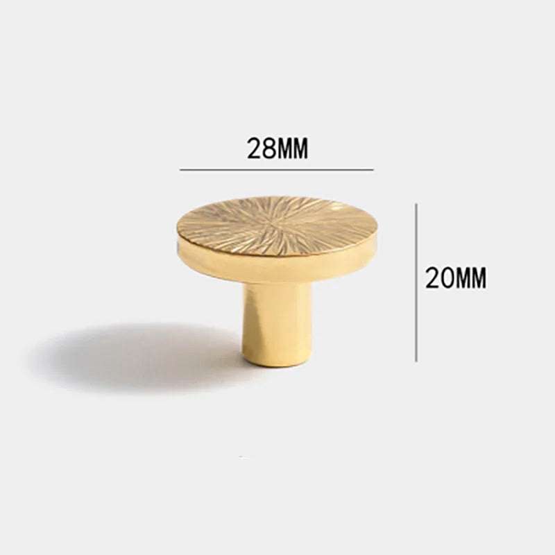Hammered Brass Cabinet Handles – Handcrafted Furniture Knobs