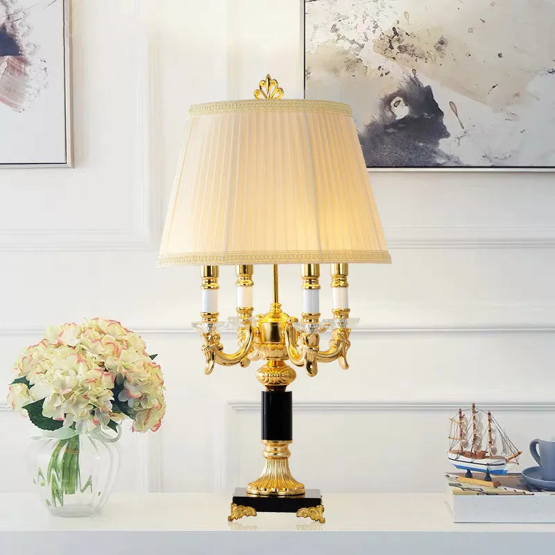 Luxury Black Crystal Table Lamp for Bedroom &amp; Living Room