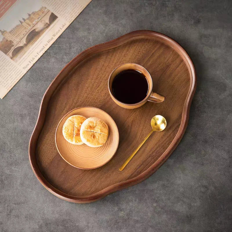 Wooden Decorative Serving Tray for Coffee Table &amp; Home Decor