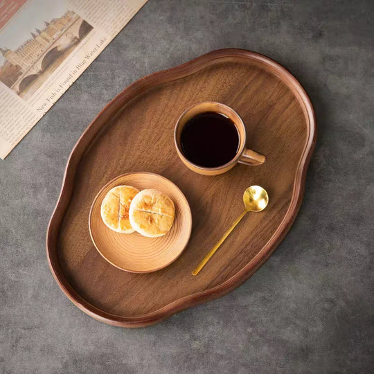 Wooden Decorative Serving Tray for Coffee Table &amp; Home Decor